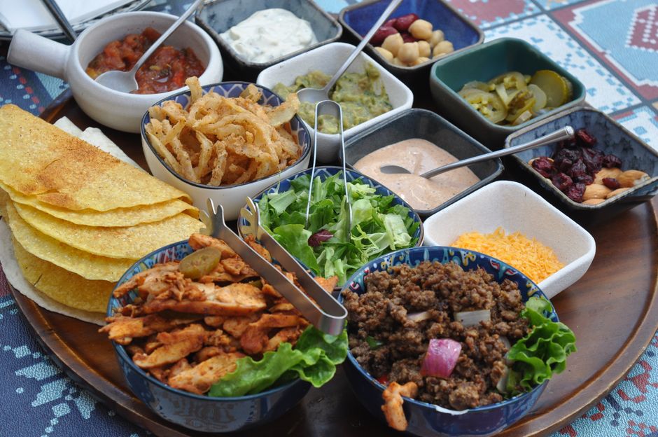 Fresh salsa and toppings
