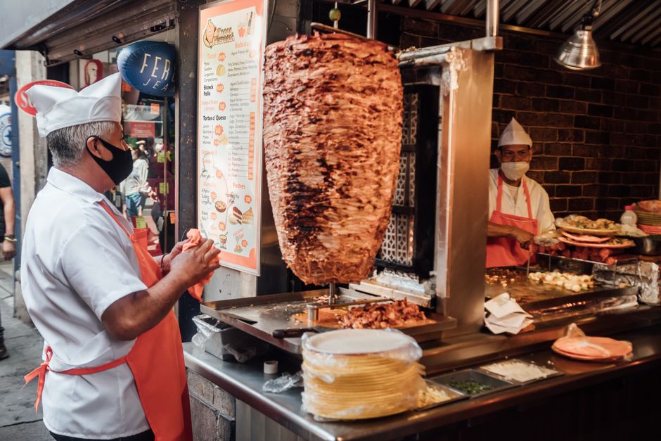 Meat grilling for tacos